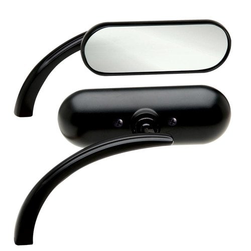 Arlen Ness Arlen Ness Mini Oval Mirror Black Right