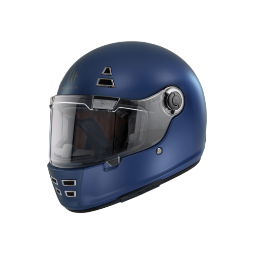 Helm Jarama SV Mat Blauw  | Met Zilveren Details