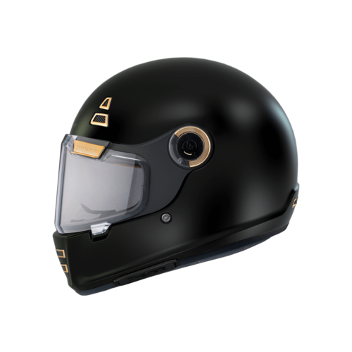 Helmet Jarama Matt Black | Avec Détails en Or