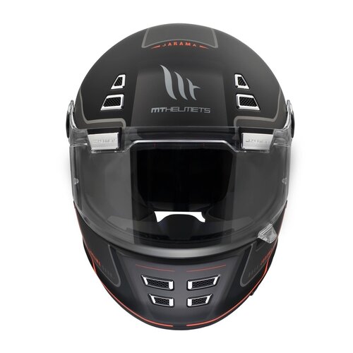 Helmet Jarama SV Baux Matt Black-Silver | Grey-Red Details