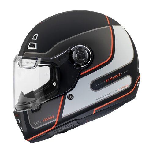 Casque Jarama SV Baux Noir Mat-Argent | Détails Gris-Rouge