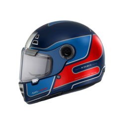 Helm Jarama SV Baux Matt | Blauw en Rood | Zilveren Details