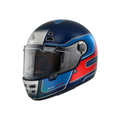 Helm Jarama SV Baux Matt | Blue and Red | Silver Details