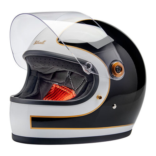 Biltwell Gringo S Helm Glans Wit/Zwart | ECE R22.06