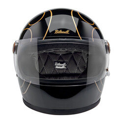 Gringo S Casque Noir Brillant Flamme | ECE R22.06