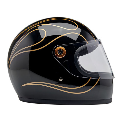 Biltwell Gringo S Casque Noir Brillant Flamme | ECE R22.06