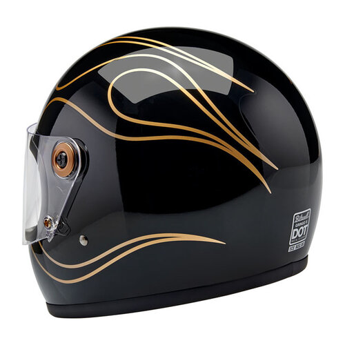 Biltwell Gringo S Helm Glanz Schwarze Flammen | ECE R22.06