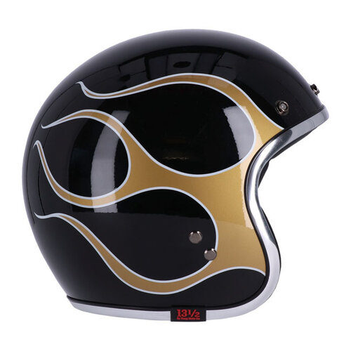 13 ½  Skull Bucket Helm Flammen Gold | ECE 22.06