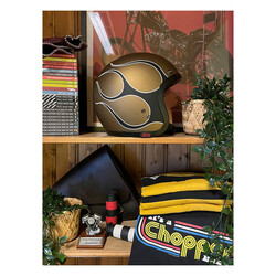 Casque Skull Bucket Flammes Or Mat | ECE 22.06