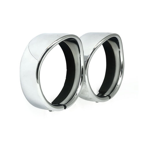MCS Recessed Trim Rings With Visor | 4 | 5" Spotlamp | Chrome
