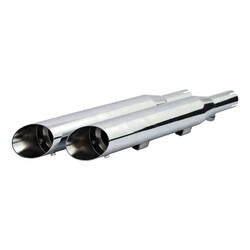Slash Cut Slip-On Uitlaatdemperset 20" Lang Chroom