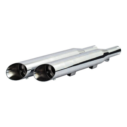 MCS Slash Cut Slip-On Uitlaatdemperset 20" Lang Chroom