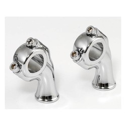 2.5" Chrome Deluxe Risers met 1" pullback