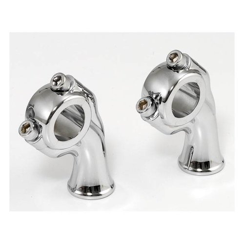 Kustom Tech 2.5" Chrome Deluxe Risers met 1" pullback