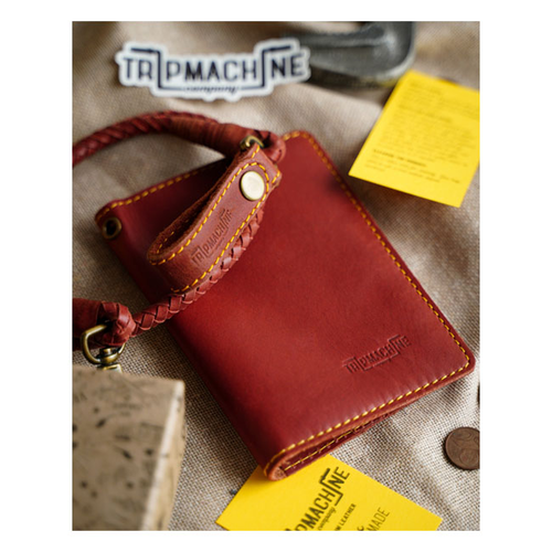 Trip Machine Explorer Wallet | Black Or  Tobacco Or Cherry Red Or Vintage Tan