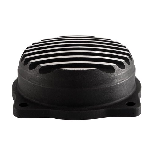 Motone HD CV Finned Carb Top Lid - Finned- Contrast Cut - Black