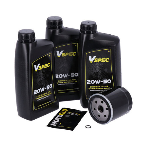 Vspec Olie Service Kit | 20W50 Synth | Softail / FXR / XL sportster 
