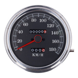 F L Speedometer | '85- Up Face' | Black | 2:1 Kmh