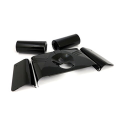 Ribbed5 Pc Fork Cover Kit | Gloss Black