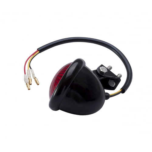 Motone Feu Arrière Mini Bates | Fixations En Acier Inoxydable | LED | Noir / Inox