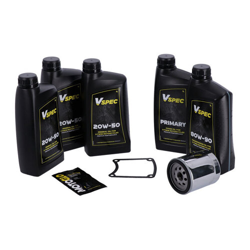 MCS Großes Öl-Service-Kit | Mineral 87-94 FXR-Modelle (NU) | Chromfilter Oder Schwarzfilter