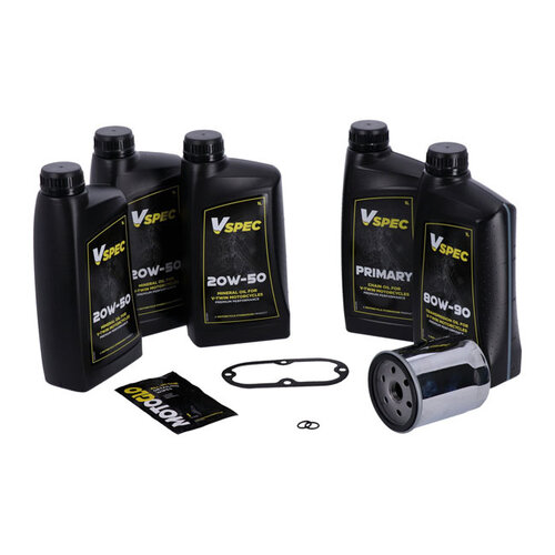 MCS Großes Öl-Service-Kit | Mineral | 84-98 Softail (NU) | Chromfilter Oder Schwarzfilter