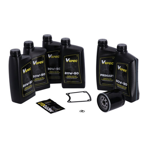 MCS Großes Öl-Service-Kit | Mineral | 99-06 Flt/Touring (NU) | Chromfilter Oder Schwarz