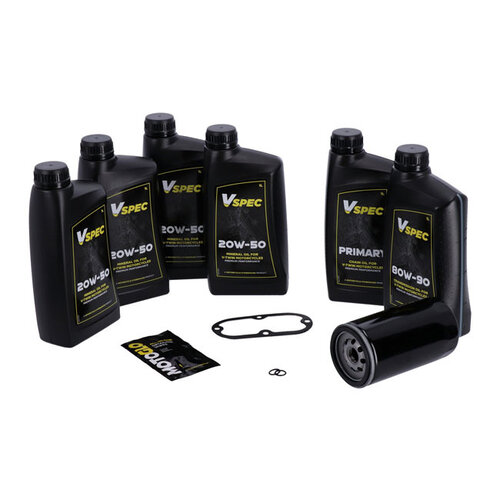 MCS Kit D'Entretien Pour Grandes Huiles | Minéral | 91-98 Dyna (NU) | Filtre Noir Ou Filtre Chromé