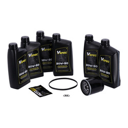 Kit d'huile HD 2006-2017 Harley Dyna | Twin Cam 88 / 96 / 103 | 20W50 3-1 100% synthétique