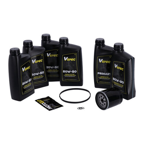 Vspec Oil set Softail Flt/Touring 2007-2016 | 20W50 mineraal