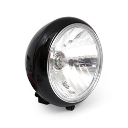 7" H4 Headlamp For Fl Models | Clear Lens | Black