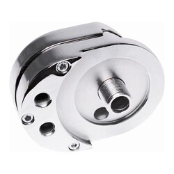 Offset Oil Filter Adapter | Chrome