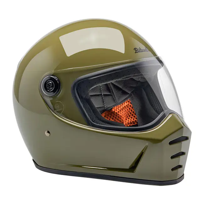 Biltwell Lane Splitter Helmet | Olive Green - ChopperShop.com