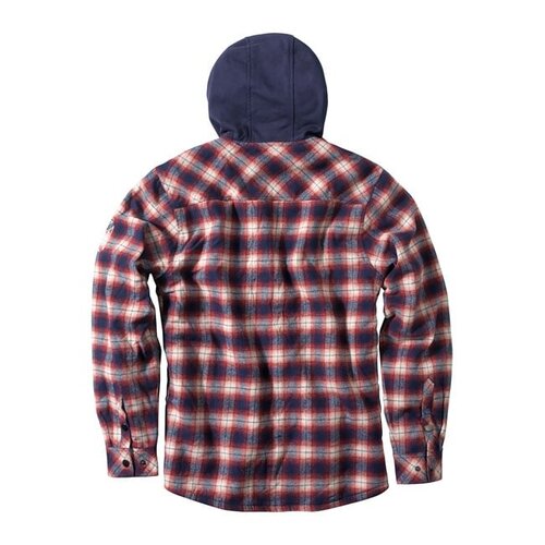 West Coast Choppers Veste En Flanelle Doublée Sherpa | Marine/Rouge | Choisir La Taille