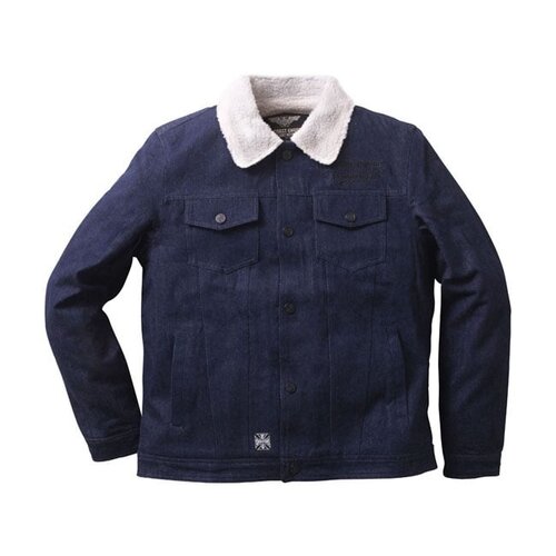 West Coast Choppers Veste En Jean Doublée Sherpa | Bleu | Choisir La Taille