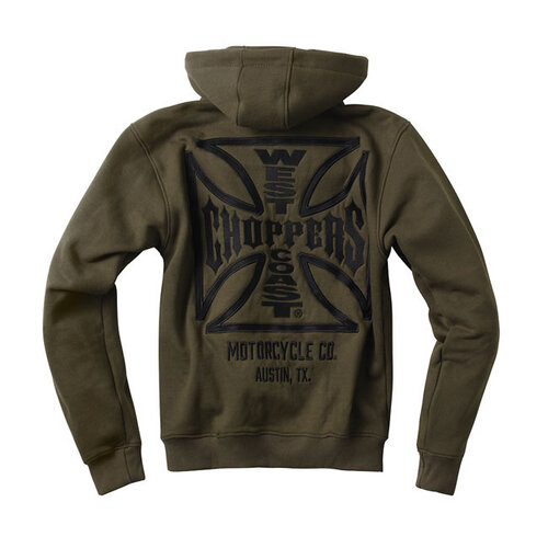 West Coast Choppers OG ATX Zip Hoodie | Olivgrün | Größe Auswählen