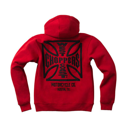 West Coast Choppers Sweat À Capuche Zippé OG ATX | Rouge | Choisir La Taille