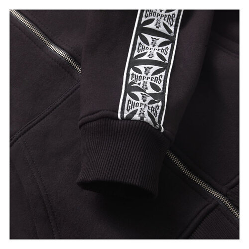 West Coast Choppers Taped Zip Hoodie | Black | Choose Size