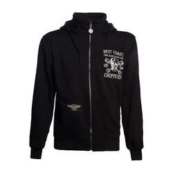 Hoodie Met Hoge Snelheid En Ritssluiting | Zwart | Kies De Maat