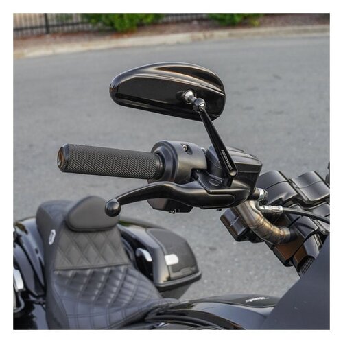 Arlen Ness Downdraft Forged Mirror Set | All Black