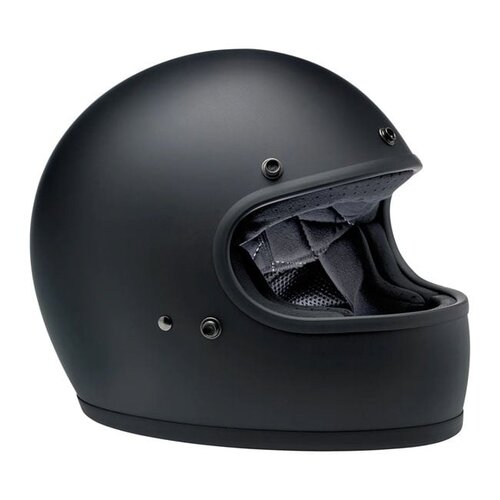 Biltwell Gringo Helm Flach | Schwarz