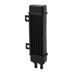 Vertical Oil Cooler | 6-Row Slim Line | Black
