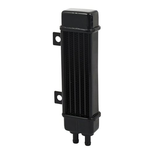 Vertical Oil Cooler | 6-Row Slim Line | Black