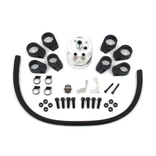 Vertical Oil Cooler | 6-Row Slim Line | Black