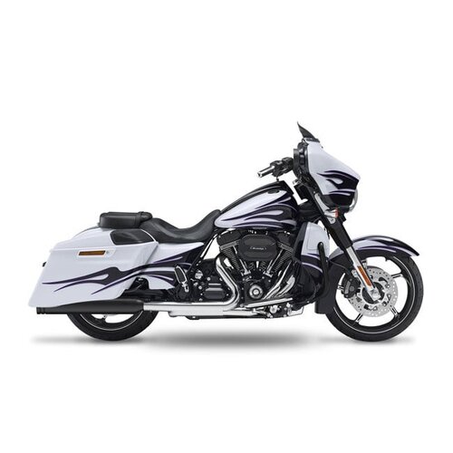 FL-Double Slip-Ons Black | Billet Round End Cap
