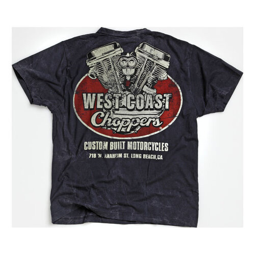 West Coast Choppers Panhead Vintage T-Shirt | Navy | Choose Size