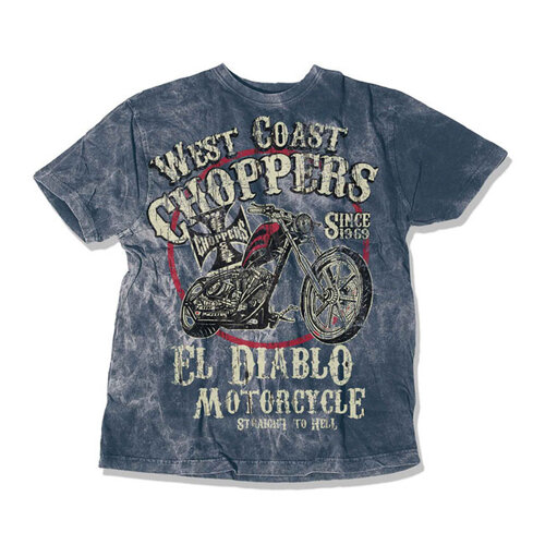 West Coast Choppers EL Diablo T-Shirt Vintage | Blue | Choose Size