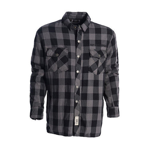 West Coast Choppers Dominator Riding Flanellhemd Ce Ca. | Grau/Schwarz | Größe Auswählen