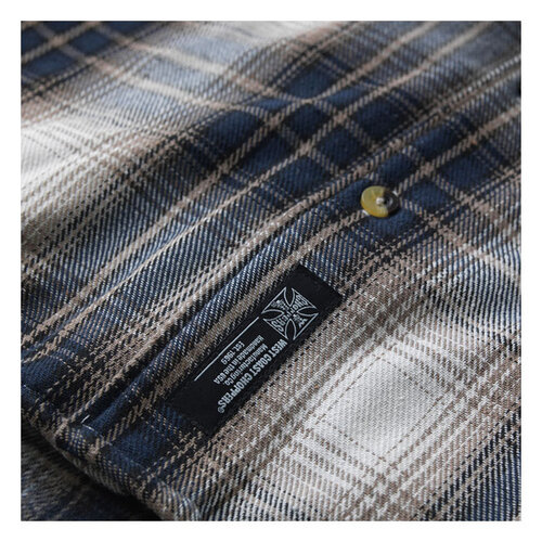 West Coast Choppers Chemise Montante | Marron/Bleu | Choisir La Taille