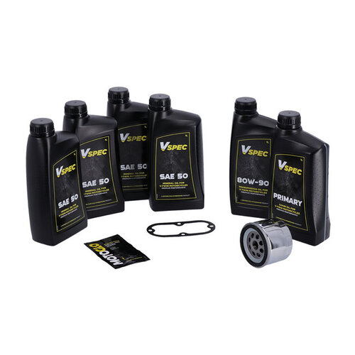 MCS Großes Öl-Service-Kit | Mineral SAE50 | L82-84 Fl Schaufel; 82-84 FX Schaufel (NU) | Chromfilter Oder Schwarzfilter